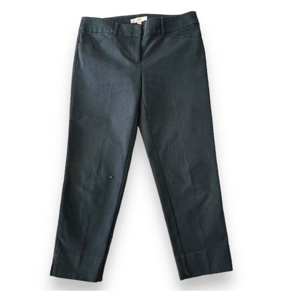 LOFT Size 6 Black Marisa The Riviera Pant Cotton-Rayon-Spandex